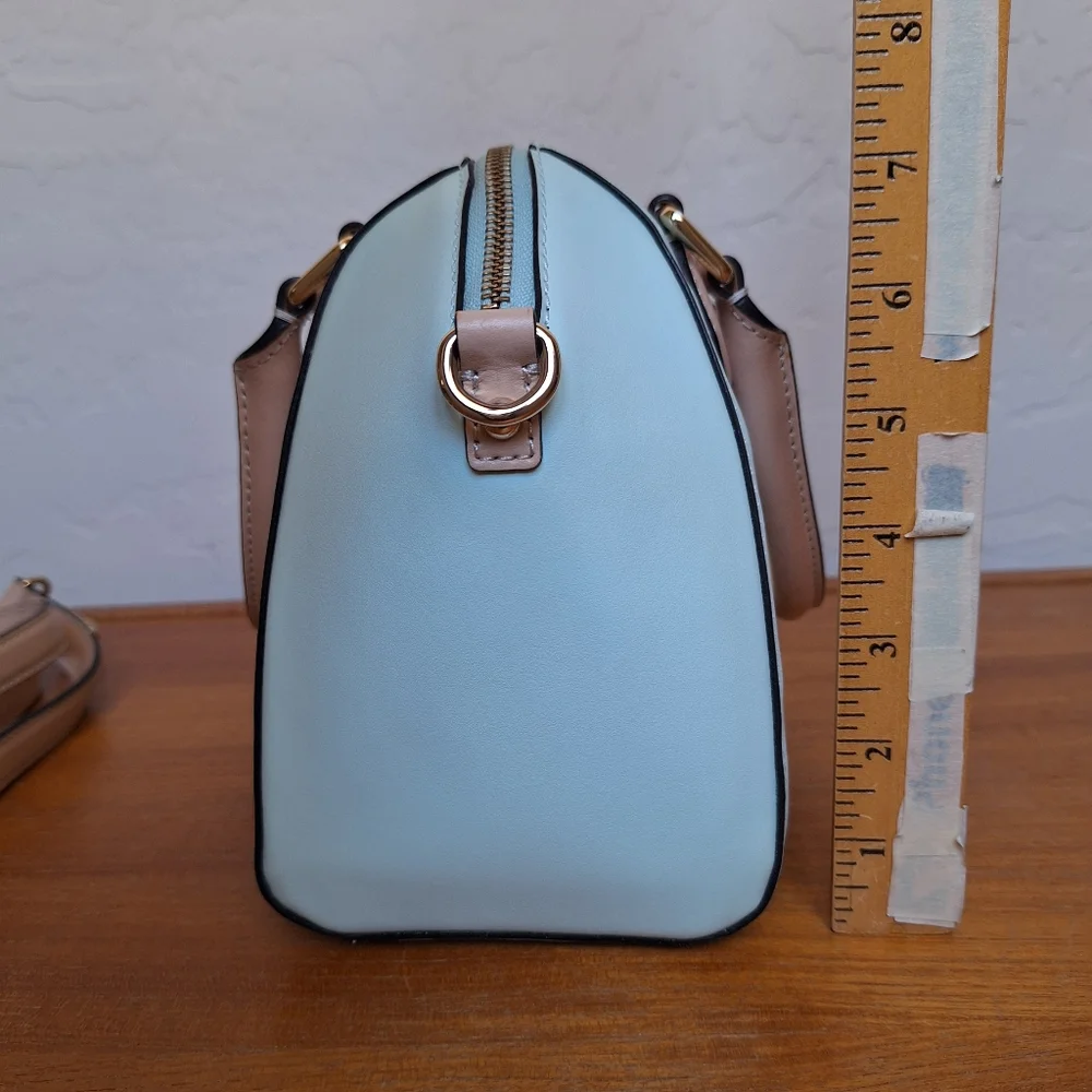 Kate Spade Mint Leather Satchel Structured Crossbody Bag Pippa Doctor Green NEW